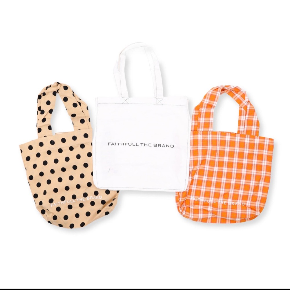 Bundle of 2 Faithfull the Brand Reusable Tote Bags